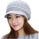 thumbnail image 2 of Gorro de punto cálido de invierno para mujer, gorros de lana para esquí y nieve con gorro de punto cálido para invierno, gorros de lana, boinas de esquí para nieve, gorras Snapback con viser, 2 of 4