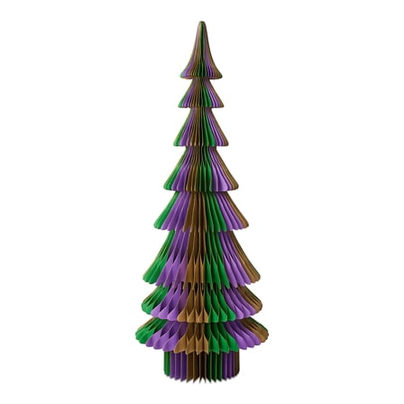 Honeycomb Paper Tree Decoration, Multicolor, 47", Mardi Gras by Way To Celebrate