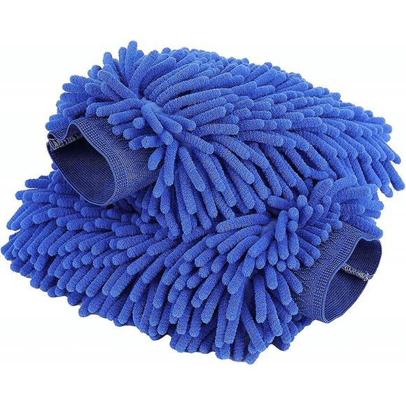 Microfiber Chenille Car Wash Gloves, 2pcs Chenille Cleaning Gloves, Car Cleaning Kit Gloves