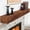 Normalwalnut-aged-54"x8"x5", variant on Chocolate-aged 54"x8"x5" Fireplace Mantel Rustic Wood Wall Mounted Shelf