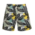 thumbnail image 5 of Men's Swim Trunk Coconut Trees Quick Dry 2 In 1 Swim Shorts Board Shorts With Pockets Beach Swimwear Grey XXL, 5 of 5