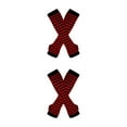 thumbnail image 2 of ZheElen Easy To Wear Over Knee Socks Highly Elastic And Durable Soft And Breathable Wide Application Polyester Easy To Match Red and black 2Set, 2 of 6