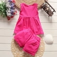 thumbnail image 4 of Cethrio Kids Girls Cotton Outfit Sets, Summer Graphic Casual Sleeveless Girls' Clothing Sets Hot Pink Size 2T, 4 of 5
