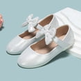 thumbnail image 2 of KPOPLK Girls Mary Jane Glitter Shoes Low Heel Princess Dress Shoes,Toddler Little Girls Bowknot Flower Girl Wedding Party Dress Pump Shoes Size 13.5,Silver, 2 of 6