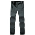 thumbnail image 2 of YOIAVAIOY Women Cargo Pants Windproof Waterproof Snowpants Hiking Fleece Lined Pants Winter Warm Softshell Pants Dark GrayS, 2 of 7