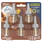 Glade PlugIns Scented Oil 5 Refills, Air Freshener, Cashmere Woods, Essential Oil Infused Wall Plug In, 3.35 FL oz, Pack of 5