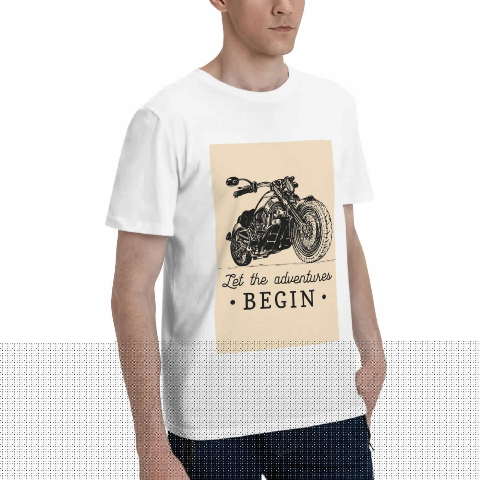 thumbnail image 2 of Bingfone Let The Adventure Begin Men'S Loose Fit Short-Sleeve Pocket T-Shirt, 2 of 7