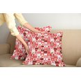 thumbnail image 2 of Ambesonne Christmas Throw Pillow Cover 2 Pack, Pink Cone Stars, 16", Ruby Red White, 2 of 5