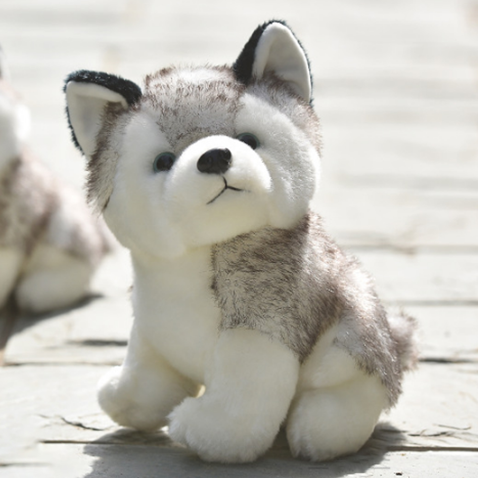 Luipui Lovely Plush Dog Soft Siberian Husky Stuffed Animal Puppy Toy(Colour  as per avability) - 28 cm - Lovely Plush Dog Soft Siberian Husky Stuffed  Animal Puppy Toy(Colour as per avability) .