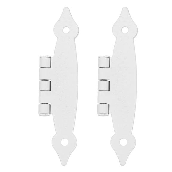 GETAJGHSD 2Pcs White Antique Cabinet Door Hinges Iron Material for Home Use with Sleek Elegant Finish
