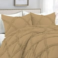 thumbnail image 3 of Duvet Cover Set Diamond Ruffle with Zipper Closure 3 Piece Full/Queen Size (90" x 90") Inches 100% Cotton 800 TC Premium Hotel Class Decorative Bedding with Corner Ties - Taupe Solid, 3 of 6