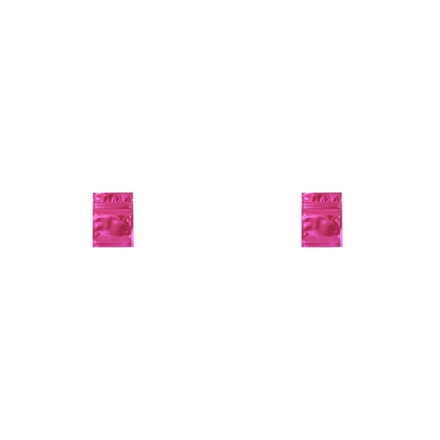 Inteprter Paquete de 100 piezas Bolsa de papel de aluminio Contenedores de muestra Paquete Ziplock a prueba de fugas Bolsas Accesorio de Rosado 7.5 x 10 cm 2piezas