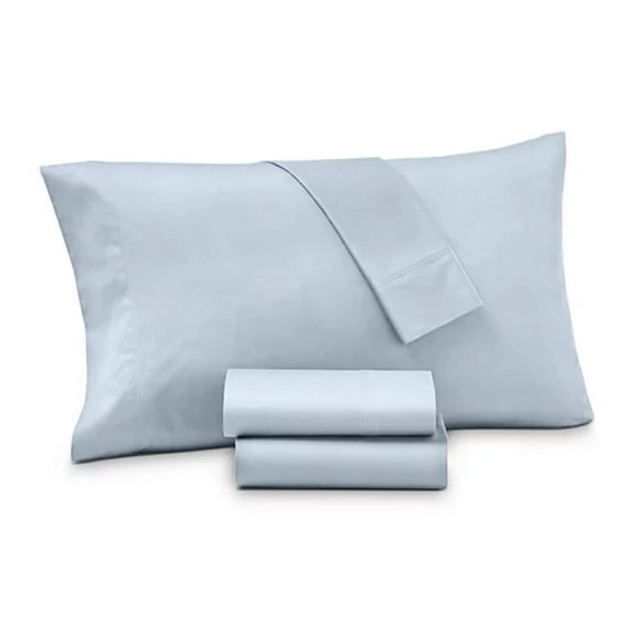 Charter Club Blue Sleep Luxe Flannel 4-Pc Sheet Set Full 100% Cotton Portugal