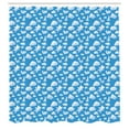 thumbnail image 3 of Ambesonne Cloud Shower Curtain, Clouds Duck Bear and Rabbit, 69"Wx84"L, Blue and White, 3 of 5