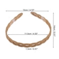 thumbnail image 3 of Unique Bargains 1 Pc Classic Elegant Frosted Chain Hairband for Women for Girls 5.51"x4.72" Brown, 3 of 4
