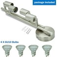 thumbnail image 3 of Indoor Led Track Lighting Kit, Matt Nickel Finish 4-Way Ceiling Spotlights with Multi-angle Illumination, Perfect for Creating a Romantic Atmosphere, 3 of 5