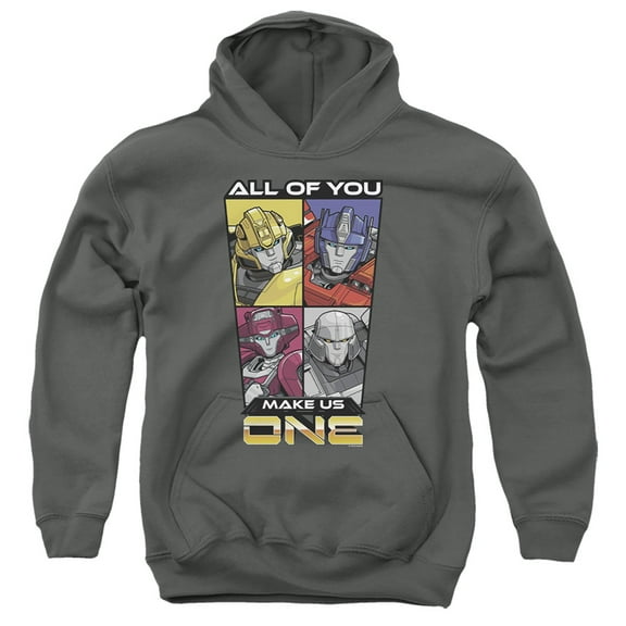 TRANSFORMERS ONE One Comic Youth Kids Boy/Girls Pull-Over Hoodie, Charcoal, Small
