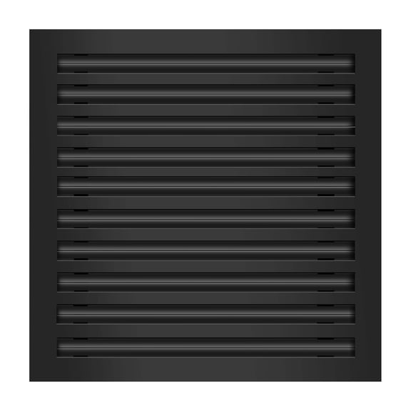 BUILDMART - 20x20 Modern AC Vent Cover - Decorative Black Aluminum Air Vent - Standard Linear Slot Diffuser - Heating and Cooling Register Grille for Ceiling, Walls & Floors - Texas Buildmart