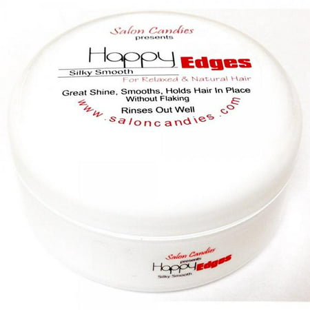 Salon Candies Happy Edges Silky Smooth Gel Non-Greasy Clear Gentle Shine 2oz (Happy (Best Non Shiny Hair Gel)
