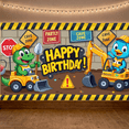 thumbnail image 5 of Construction Theme Cartoon Happy Birthday Banner Backdrop Background Decorations for Birthday Party Photography Props Kids Celebrations, 5 of 8