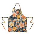 thumbnail image 2 of Pioneer Flower Floral Print Pattern Apron-Garden Aprons for Women with Pockets-Cotton Linen Waterproof Kitchen Cooking Gardening Aprons Adjustable for Kitchen,Cooking,BBQ and Salon 33x27 Inch, 2 of 7