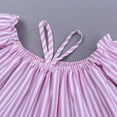 thumbnail image 6 of FRSASU Kids Pants ,Children Girls off Shoulder Stripe Tops+Ripped Pants+Headbands Set Outfit, 6 of 9