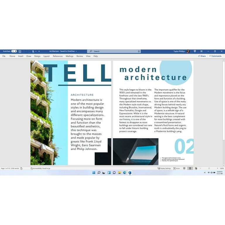 Microsoft Office Home & Student 2021 for 1 PC/Mac, Word