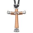 thumbnail image 1 of Collier Croix en Fer à Cheval en Cuivre, 1 of 2