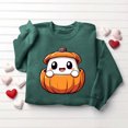 thumbnail image 6 of Women's Sweatshirts Dqueduo Women's Printed Long Sleeved Round Neck Fashionable And Casual Hoodless Sweatshirt Top Army Green XXL, 6 of 8