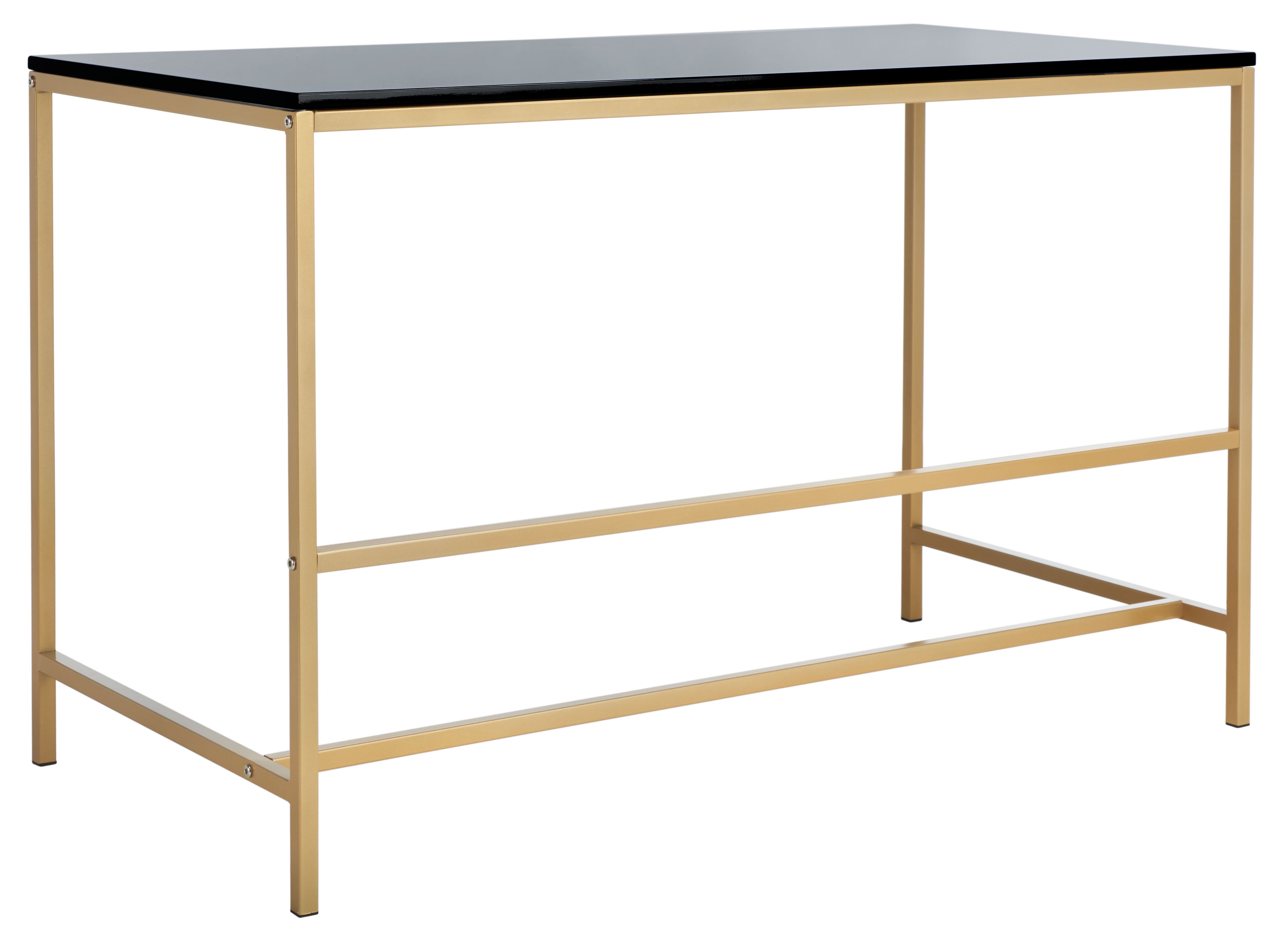 SAFAVIEH Nova Scandinavian Black/Gold Wood Writing Desk (47.3 in. W x 23.6 in. D x 29.5 in. H)