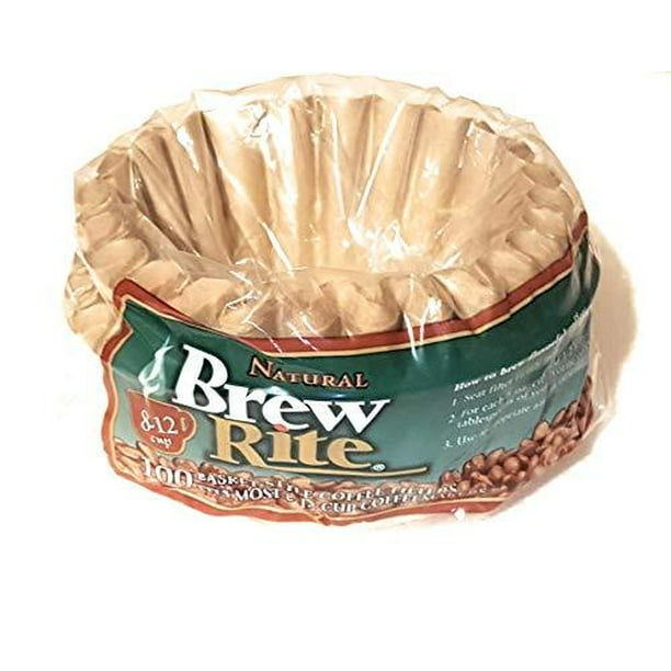 Brew Rite Natural 812 Cup Coffee Filters, 100 Count