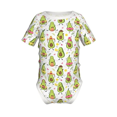 

Yiaed Avocado Playing Music Print Infant Climbing Short Sleeve Onesie One-Piece Baby Bodysuit Clothes 0-12 Months -9M