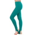 thumbnail image 1 of AllegK Leggings De Mujer Pantalones De Estribo De CintuElástiDe Color Sólido Verde XS, 1 of 6