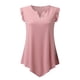 thumbnail image 4 of Camiseta sin mangas con cuello en V hombro con volantes dobladillo irregular de moda camiseta sin mangas con cuello en V para mujer para club Fugacal Otros, 4 of 7