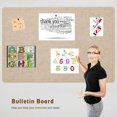 thumbnail image 2 of Large Bulletin Board X es Felt Board Notice Pin Board ; x ;Cork Board Alternative for Wall Self-Adhesive Vision Board Mood Board Foldable Photo Board with Pushpi, 2 of 2