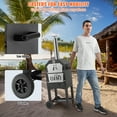 thumbnail image 5 of KFFKFF Exterior Pizza Cooker, 12" Timber Flame Unit, Dual-Layer Wood Burning Pizza Cooker, Outdoor Pizza Maker with Detachable Rollers, Maximum Heat of 700℉, Ideal for BBQ, 5 of 9