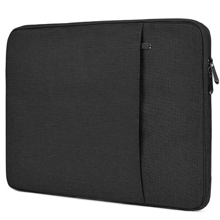 Vena 15.6 Inch Macbook Sleeve, Padded Laptop Sleeve Shockproof Water Resistant Protective Slim Carrying Case Bag with Front Pouch Pockage, Durable for Notebook, Lenovo, Dell HP, Black