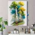 thumbnail image 4 of Birch Trees Watercolor Canvas Print, Sage Green Forest Art, Farmhouse Ready to Hang Wall Decor, 4 of 8