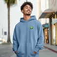 thumbnail image 4 of Dalix Alien Embroidery Relaxed Sweatsuit Set Hoodie Jogger Soft Fleece Relaxed Fit Lounge Mens in Pebble Blue 3XL XXX-Large, 4 of 5