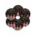 thumbnail image 7 of 15 Inch Round Placemats Set of 6, Black Gnomes Christmas Non Slip Heat Insulation PP Table Mats, Xmas Ball Gifts Snowflake Washable Place Mats for Kitchen Dining Party Table Decor, 7 of 7