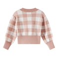 thumbnail image 2 of Vedolay Womens Fall Tops Women's Lightweight Long Sleeve Crew Neck Striped Casual Knitted Pullover Tops,Pink M, 2 of 5