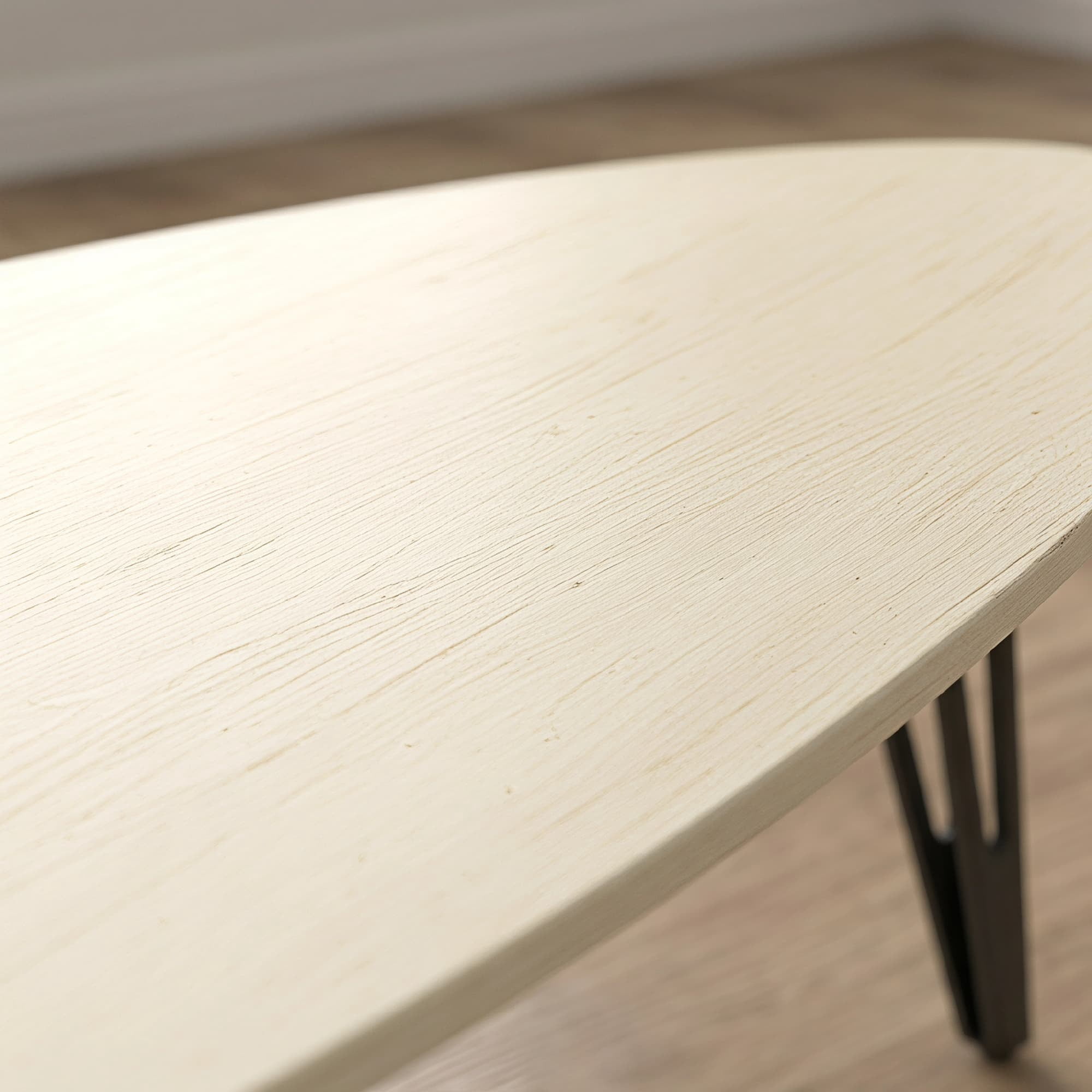 Manxile Modern White Coffee Table for Small Spaces, Triangle Coffee Table for Living Room,Home Office, Rustic White