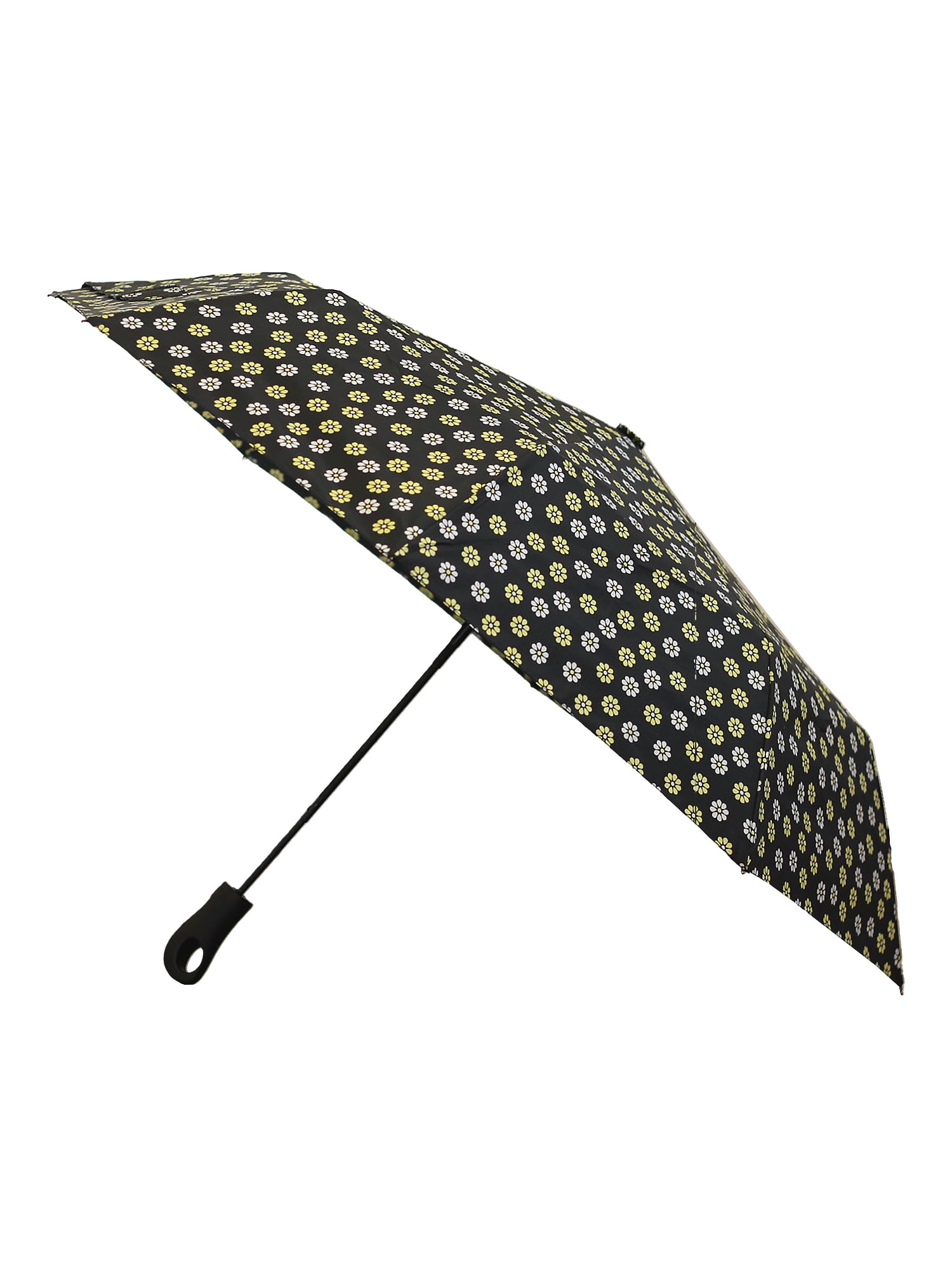 Totes Leopard Print Automatic Open And Close Compact Umbrella Medium Size NWT 