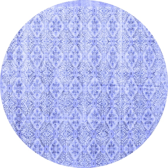 Ahgly Company Indoor Round Persian Blue Traditional Area Rugs, 6' Round