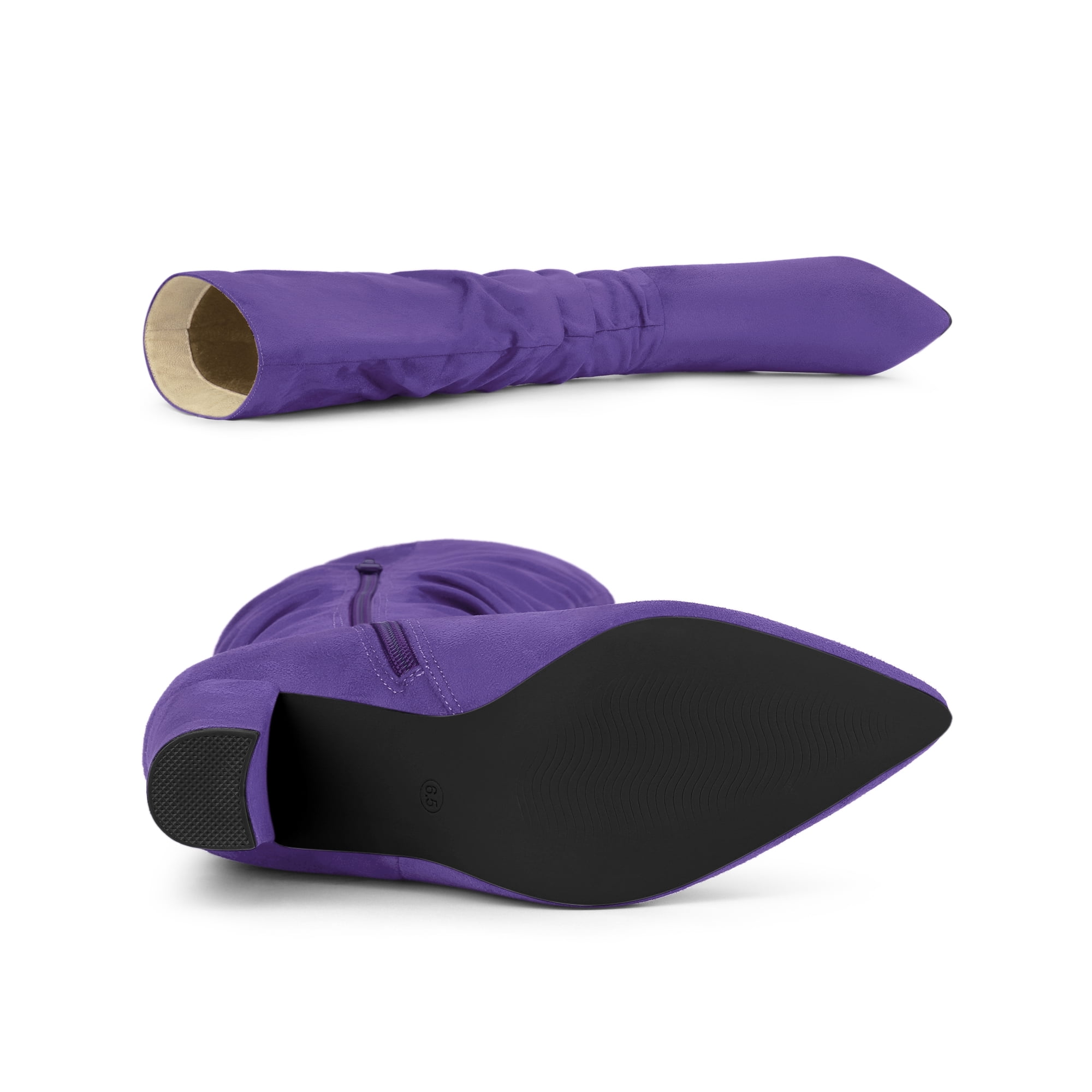 Purple slouch boots discount