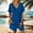 Dark Blue, variant on Womens Rompers for Summer Short Sleeve V Neck Short Jumpsuits with Pockets Casual Loose Overall Shorts Beach Outfits, Limited Time Under 10 Dollars