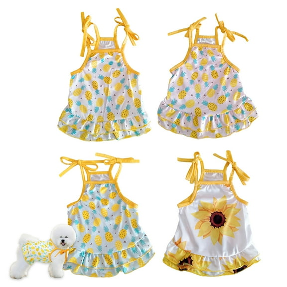 4 pieces of pet clothing set lovely pet clothing lovely fruit dog clothing and dog shirt breathable pet T-shirt