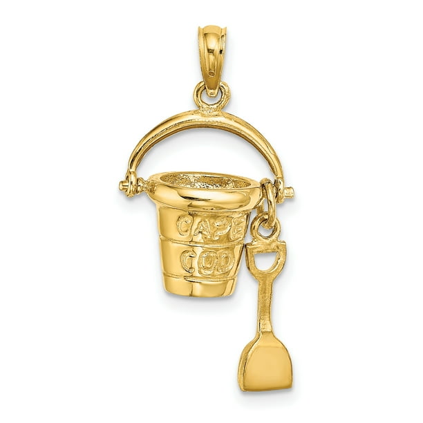 Charms Collection 14k 3d Cape Cod Bucket W Shovel Charm K8270 Com 14k 3d Cape Cod Bucket W, Cape Cod Charms