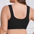 thumbnail image 4 of Women Plus Size Front Closure Bra U-Back Wireless Breathable Wide Strap Everyday Bra, 4 of 8
