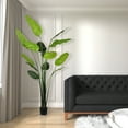 thumbnail image 3 of Vickerman 7' Artificial Potted Travellers Palm Tree., 3 of 12
